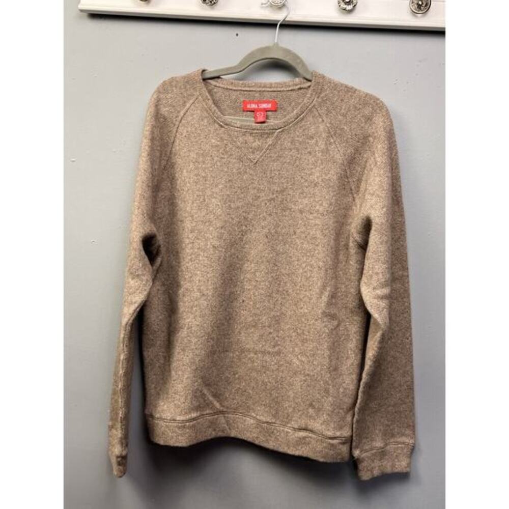 Aloha Sunday Carleton Sweater Mens Large Pullover Tan Wool‎ Blend Travel Casual